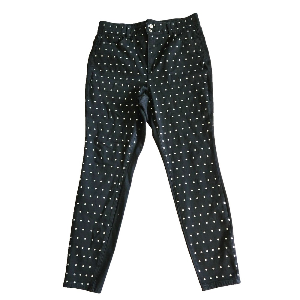Fashion To Figure Size 20 Black Stretch Jeans Leggings Curvy Rhinestones Pockets